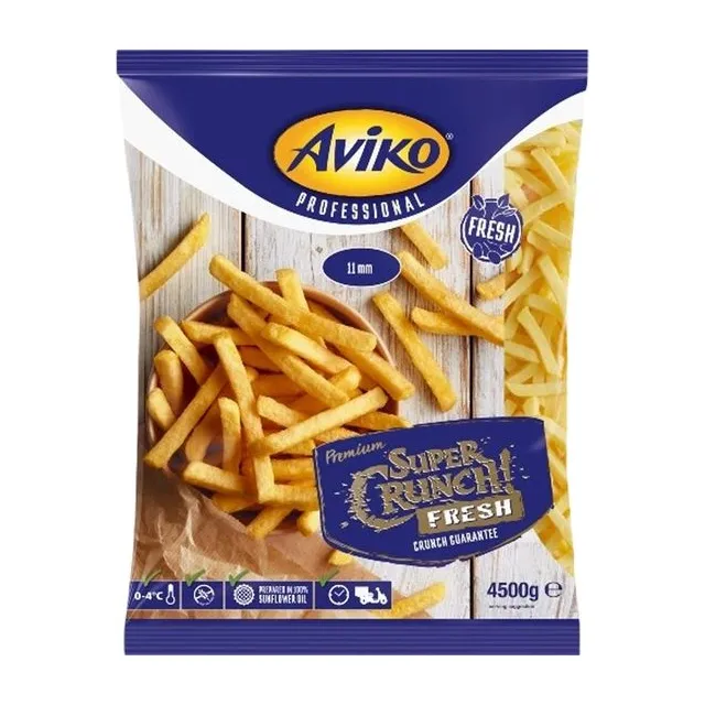 SUPER CRUNCH FRITES FRAIS 11 MM 2X4500GR AVIKO
